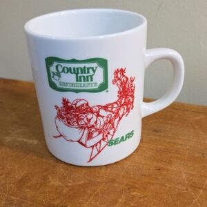 Vintage Sears Country Inn Restaurants Mug With Santa In His Sleigh